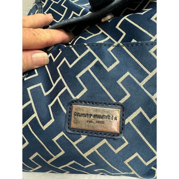 Tommy Hilfiger Black White Mini Backpack Geometric Pattern‎ - Picture 5 of 7